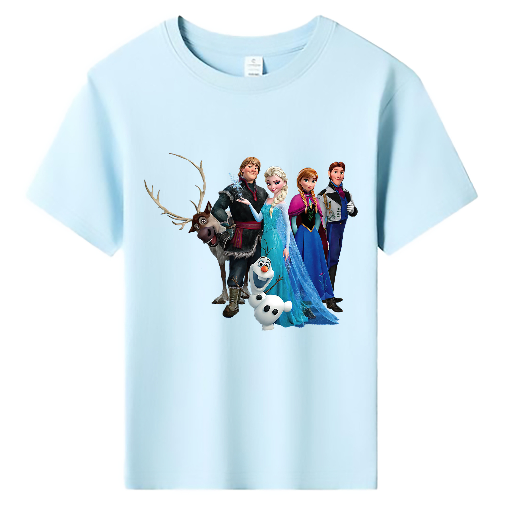 （画像用） アナと雪の女王 アンナ エルサ Frozen Anna Elsa 綿100％キッズTシャツ（フロントプリント）
